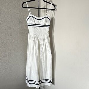 Moon River White and Black Striped Dress